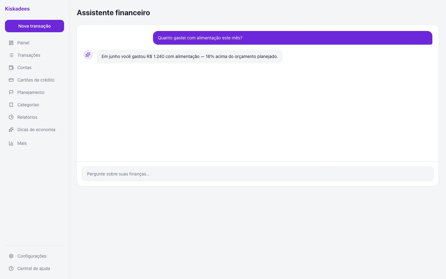 Assistente IA — Kiskadees web